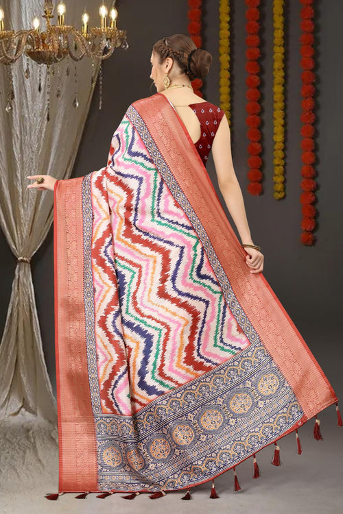 Load image into Gallery viewer, Captivating Brown  Digital Printed Soft Silk Saree With Entrancing Blouse Piece
