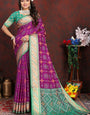 Profuse Purple Soft Banarasi Silk Saree With Proficient Blouse Piece