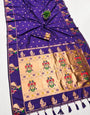 Vestigial Royal Purple Paithani Silk Saree With Nemesis Blouse Piece