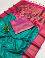 Resonant Sea Green Paithani Silk Saree With Ravishing Blouse Piece