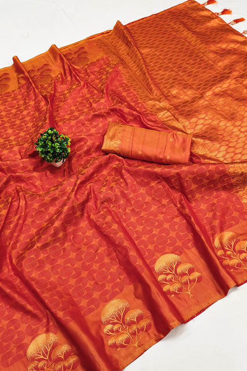 Load image into Gallery viewer, Winsome Red Soft Banarasi Silk Saree With Aplomb Blouse Piece
