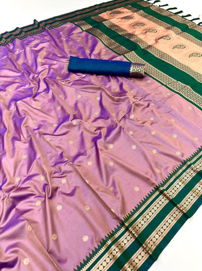 Opulent Baby Pink Soft Banarasi Silk Saree With Quintessential Blouse Piece