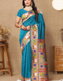 Beleaguer Friozi Paithani Silk Saree With Cynosure Blouse Piece