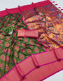 Lovely Green Paithani Silk Saree With Stylish Blouse Piece