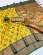 Brood Yellow Paithani Silk Saree With Demure Blouse Piece