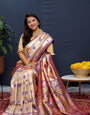 Brood Purple Paithani Silk Saree With Mellifluous Blouse Piece