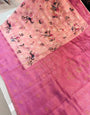 Sophisticated Pink Cotton Silk Saree With Charming Blouse Piece