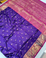 Brood Royal Blue Soft Banarasi Silk Saree With Cynosure Blouse