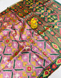 Propinquity Pink Patola Silk Saree with Surreptitious Blouse Piece