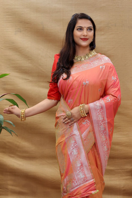 Load image into Gallery viewer, Precious Pink Soft Banarasi Silk Saree With Attractive Blouse Piece
