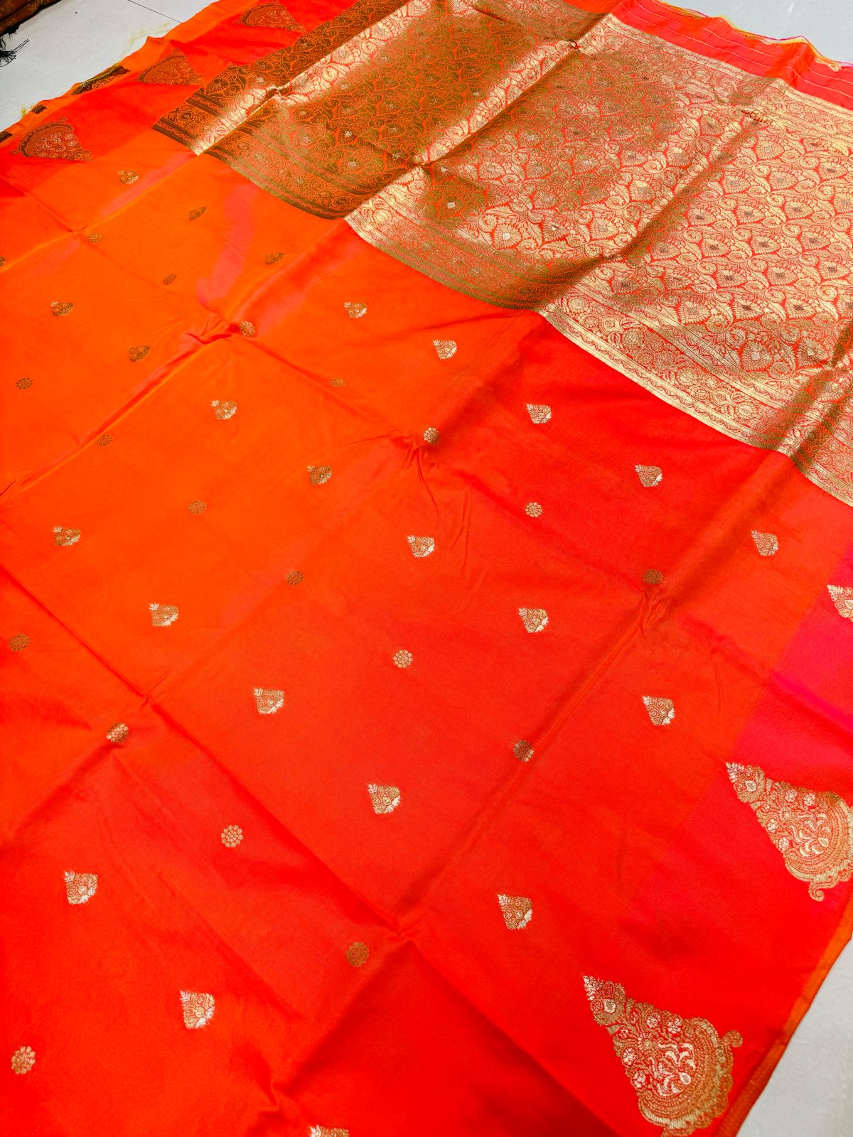 Nemesis Peach Soft Banarasi Silk Saree With Lassitude Blouse Piece