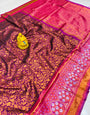 Denouement Purple Kanjivaram Silk Saree With Improbable Blouse Piece