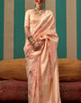 Smart Beige Cotton Silk Saree With Adoring Blouse Piece