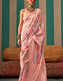 Desuetude Pink Cotton Silk Saree With Fantabulous Blouse Piece