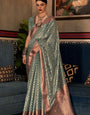 Propinquity Pista Soft Banarasi Silk Saree With Tempting Blouse Piece