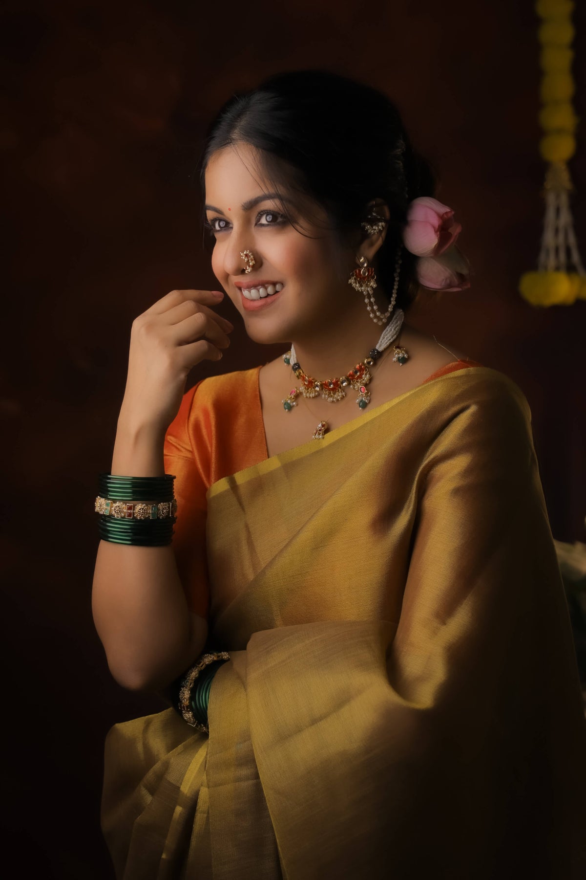 Ishita Dutta In Soft Banarasi Tissue Silk Saree