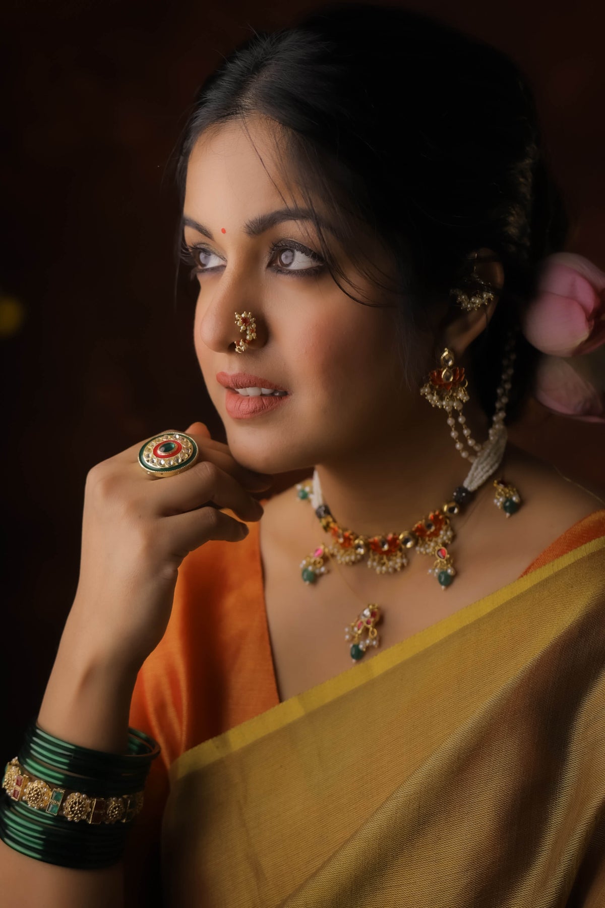 Ishita Dutta In Soft Banarasi Tissue Silk Saree