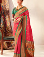 Quintessential Dark Pink Paithani Silk Saree With Susurrous Blouse Piece