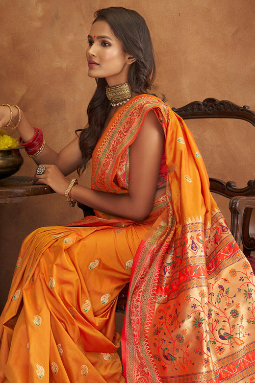 Load image into Gallery viewer, Splendorous Yellow Soft Banarasi Silk Saree With Prodigal Blouse
