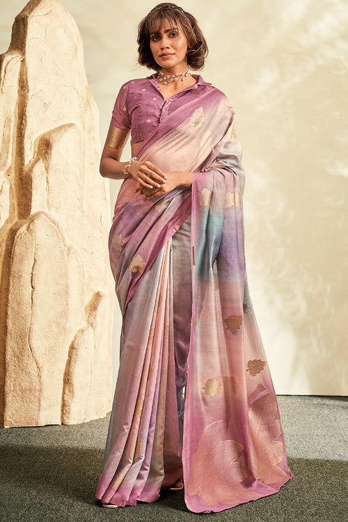 Load image into Gallery viewer, Gorgeous Pink Soft Banarasi Silk Saree With Desiring Blouse Piece
