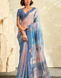 Exquisite Blue Soft Banarasi Silk Saree With Admirable Blouse Piece