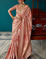 Precious Pink Soft Banarasi Silk Saree With Unique Blouse Piece