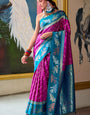 Majesty Dark Pink Soft Banarasi Silk Saree With Inspiring Blouse Piece