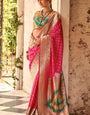 Delectable Dark Pink Soft Banarasi Silk Saree With Incredible Blouse Piece