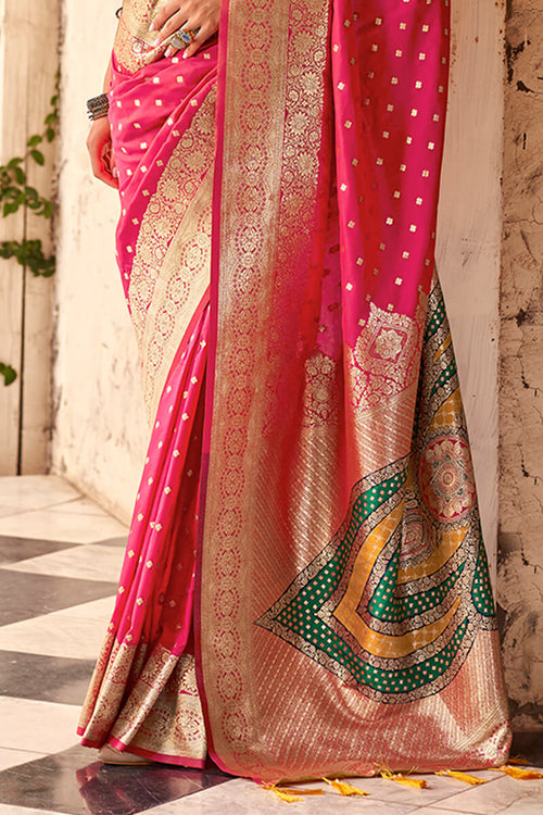 Load image into Gallery viewer, Delectable Dark Pink Soft Banarasi Silk Saree With Incredible Blouse Piece
