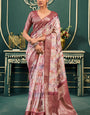 Girlish Maroon Digital Printed Cotton Silk Saree With Wonderful Blouse Piece