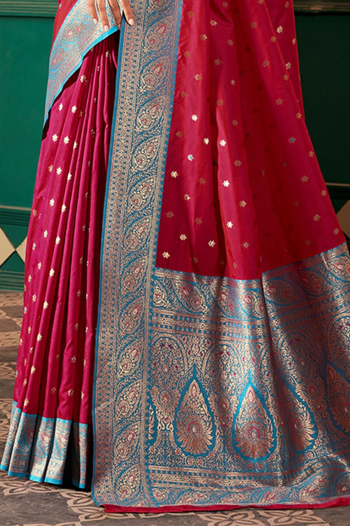 Load image into Gallery viewer, Resplendent Maroon Soft Banarasi Silk Saree With Majestic Blouse Piece
