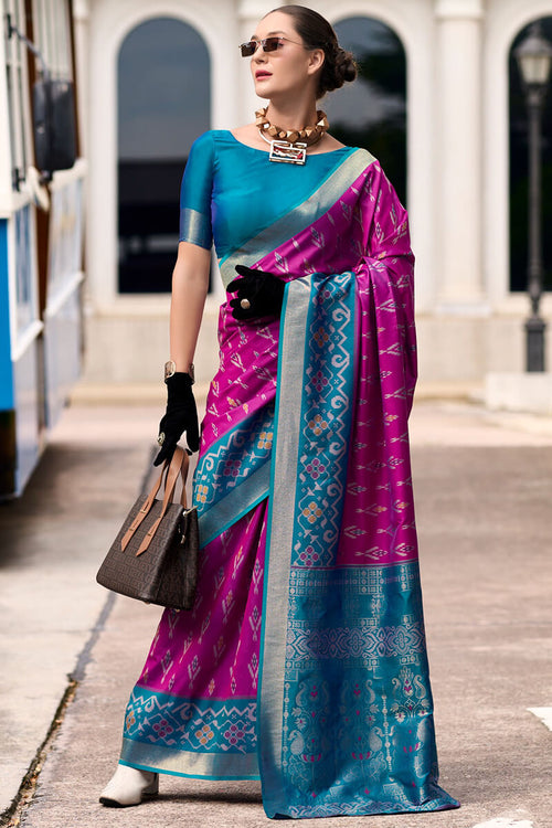 Load image into Gallery viewer, Enigmatic Dark Pink Soft Banarasi Silk Saree With Radiant Blouse Piece
