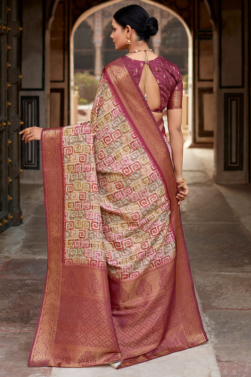 Load image into Gallery viewer, Elaborate Wine Digital Printed Soft Silk Saree With Resonant Blouse Piece
