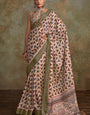 Splendorous Baby Pink Digital Printed Soft Silk Saree With Improbable Blouse Piece