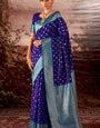 Ravishing Royal Blue Soft Banarasi Silk Saree With Appealing Blouse Piece