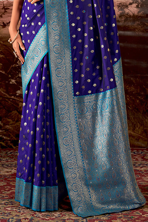 Load image into Gallery viewer, Ravishing Royal Blue Soft Banarasi Silk Saree With Appealing Blouse Piece
