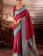 Felicitous Maroon Soft Banarasi Silk Saree With Prodigal Blouse Piece