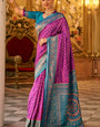 Comely Purple Soft Banarasi Silk Saree With Glorious Blouse Piece