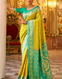 Mesmeric Lemon Soft Banarasi Silk Saree With Jazzy Blouse Piece