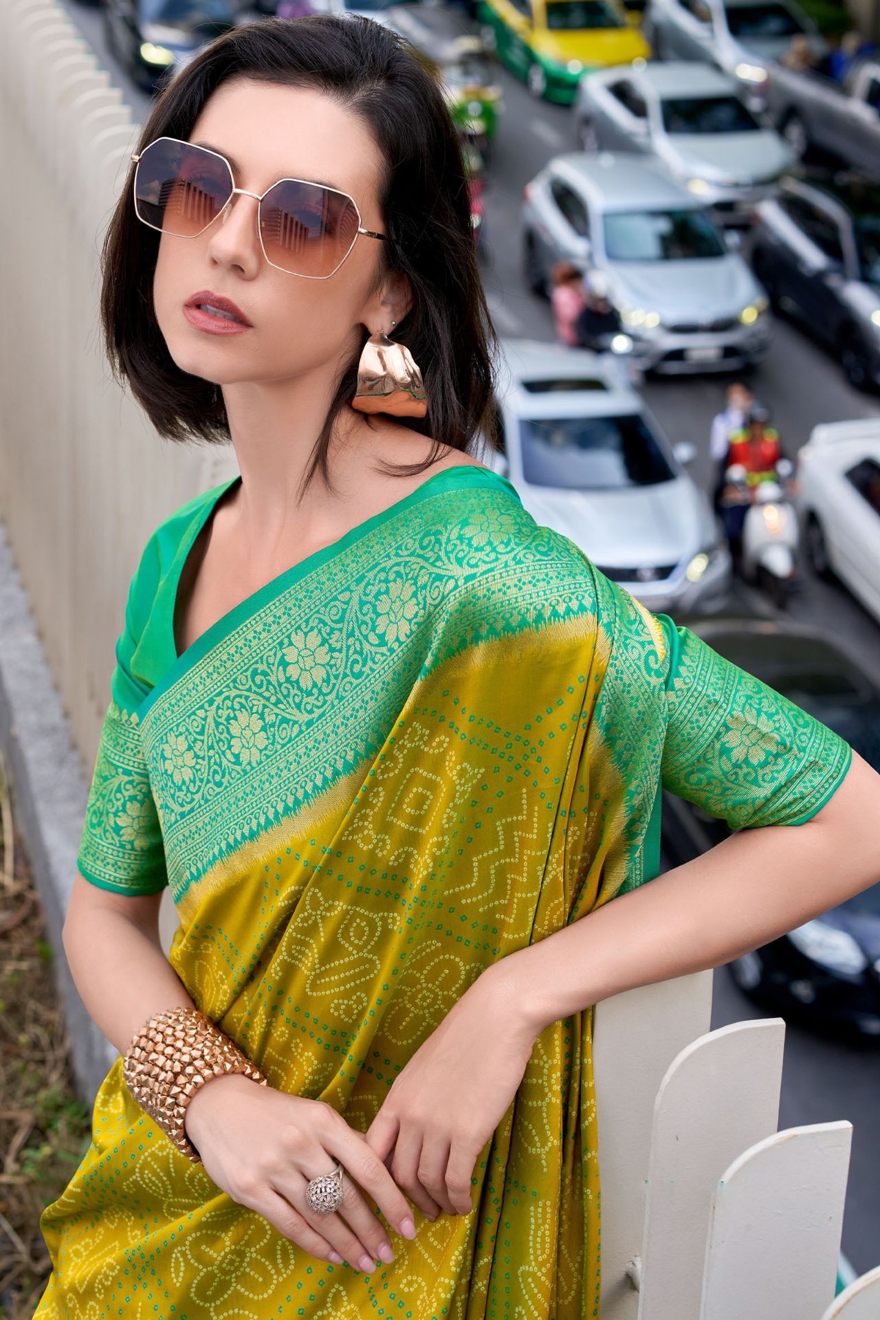 Tantalizing Mustard Soft Banarasi Silk Saree With Enticing Blouse Piece