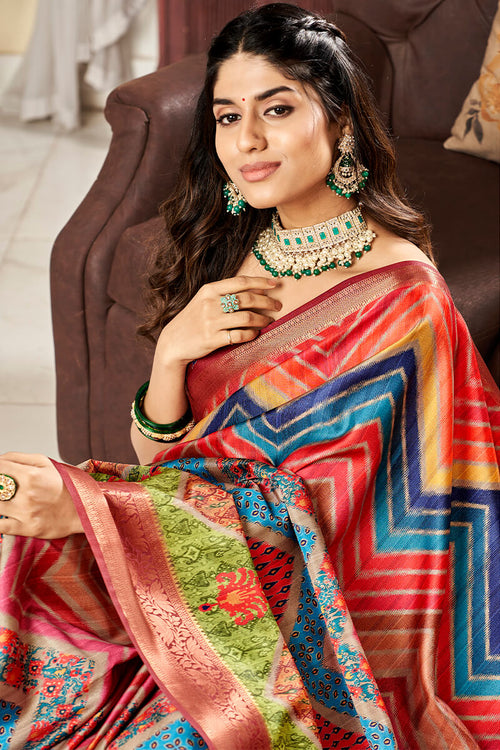 Alkananda Bodapaty In Multicolor Rangkat Handwoven Banarasi Katan Silk –  Chinaya Banaras