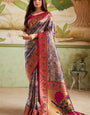 Staggering Purple Paithani Silk Saree With Felicitous Blouse Piece