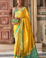 Flameboyant Yellow Soft Banarasi Silk Saree With Stunner Blouse Piece