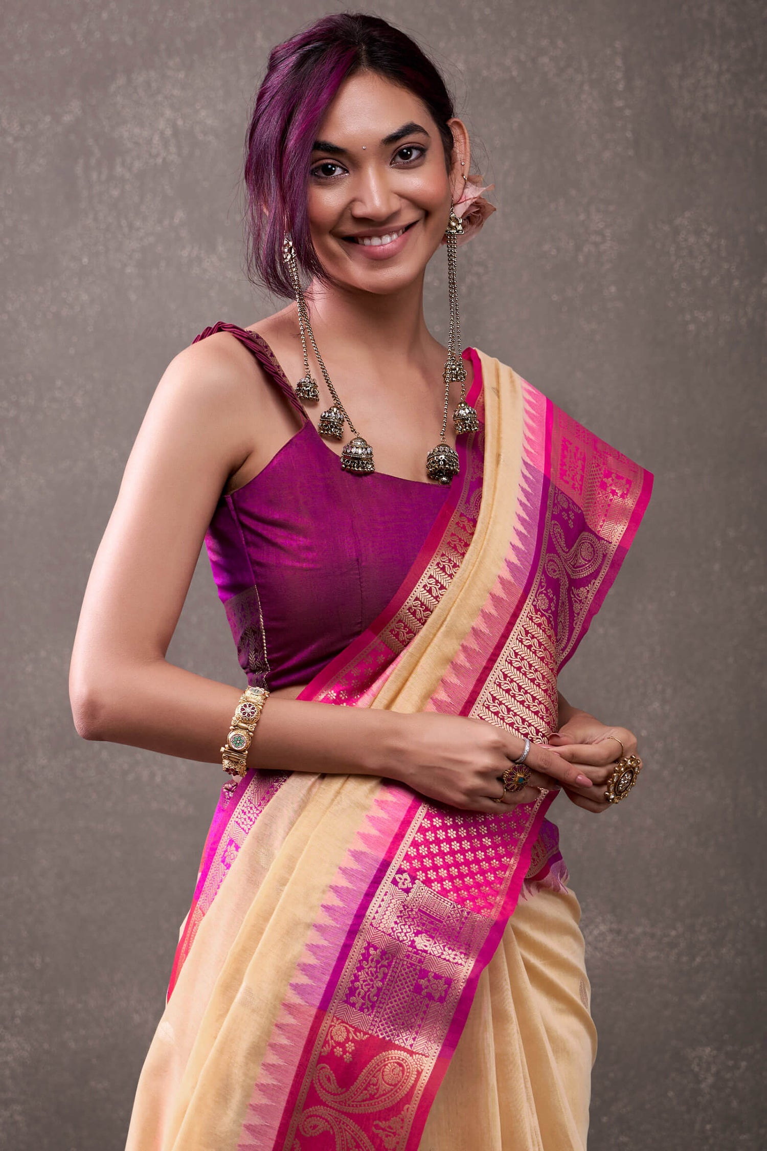 Desirable Yellow Cotton Silk Saree With Amiable Blouse Piece