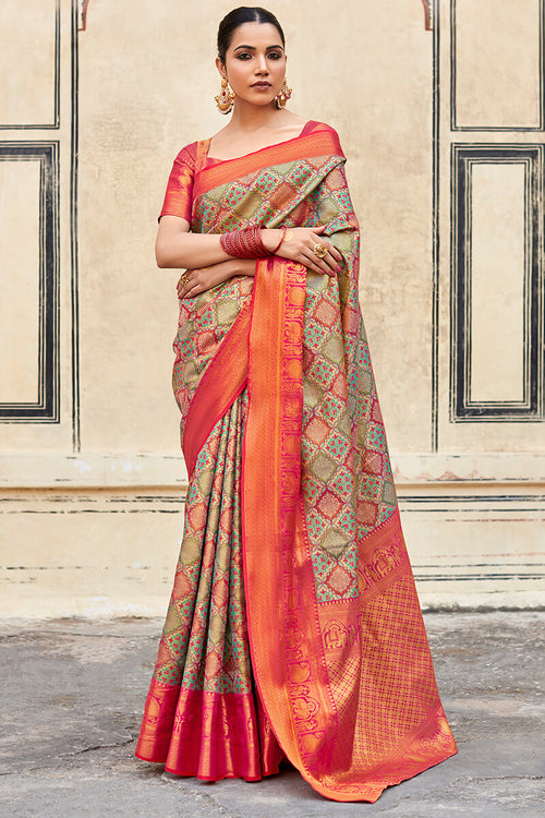 Load image into Gallery viewer, Glorious Dark Pink Digital Printed Soft Silk Saree With Exceptional Blouse Piece
