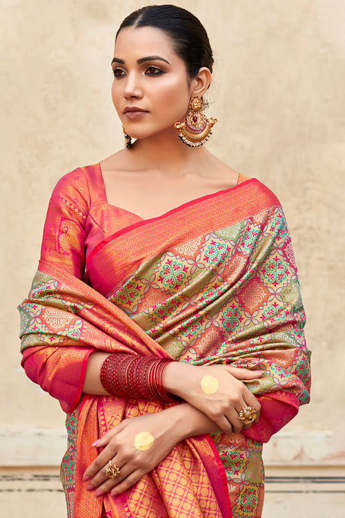 Load image into Gallery viewer, Glorious Dark Pink Digital Printed Soft Silk Saree With Exceptional Blouse Piece
