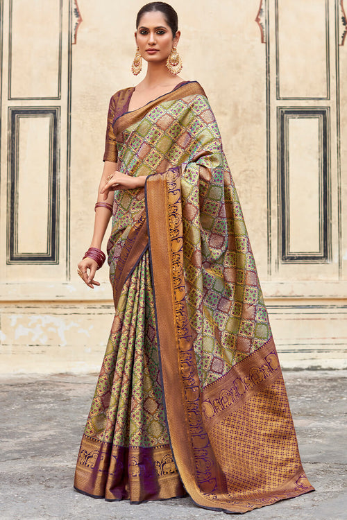 Load image into Gallery viewer, Smart Purple Digital Printed Soft Silk Saree With Capricious Blouse Piece
