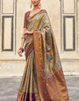 Smart Purple Digital Printed Soft Silk Saree With Capricious Blouse Piece