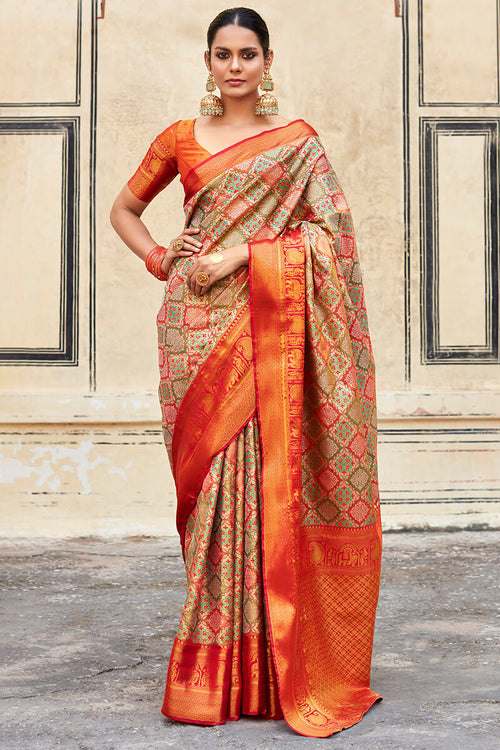 Load image into Gallery viewer, Pretty Red Digital Printed Soft Silk Saree With Amazing Blouse Piece
