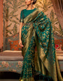 Preferable Dark Green Kanjivaram Silk Saree with Majesty Blouse Piece